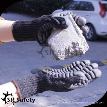 SRSAFETY 10 Gants en nitrile à résistance aux vibrations tricotées en nitrile mousse sur la paume